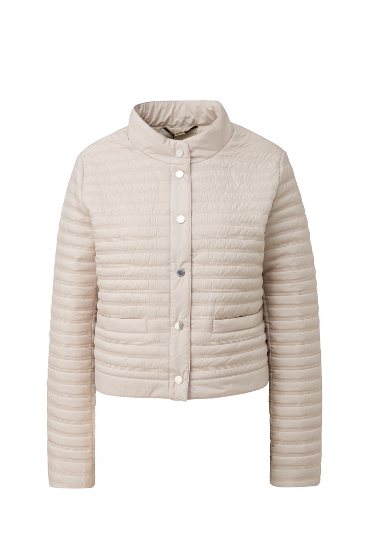 COMMA Quilted jacket with stand-up collar Beige 