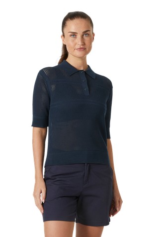 Salt luknjičasto pletena polo majica