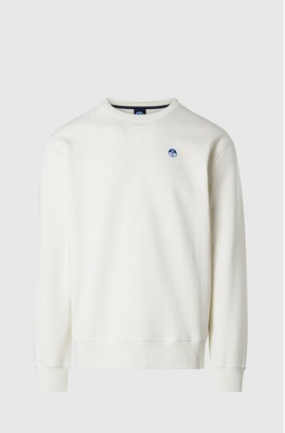 Cotton sweatshirt with logo patch