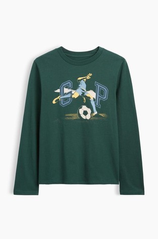 Gap logo majica z dolgimi rokavi za dečke