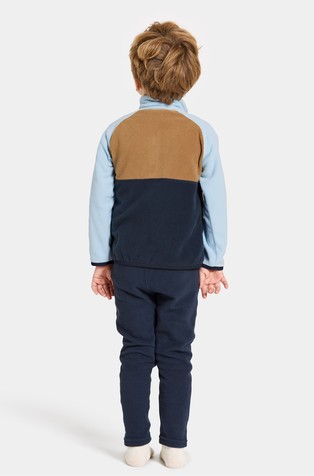 DIDRIKSONS Monte Kids' Half Button Navy 3