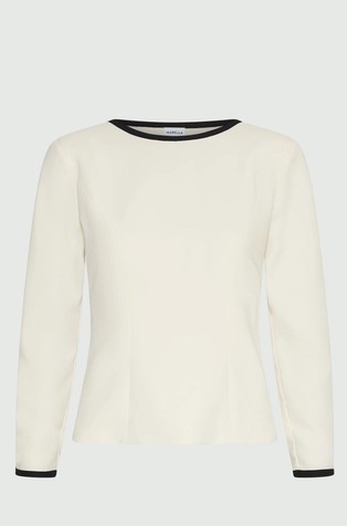 Art. 365 satenasta bluza z izrezom na hrbtu