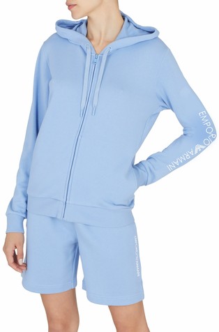 Cotton blend jacket with hood