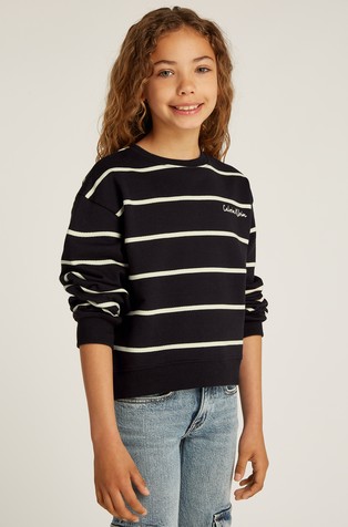 Boxy fit pulover s črtastim vzorcem