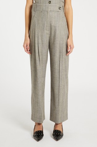 Kariraste hlače z visokim pasom