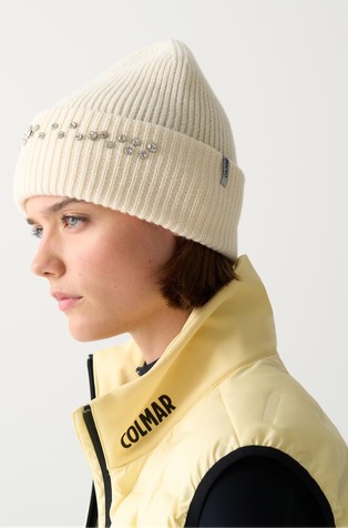 Wool hat with rhinestones