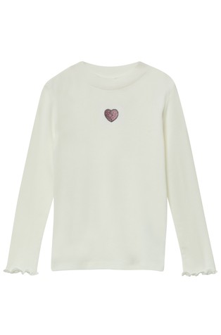 Long sleeve with glittery embroidery