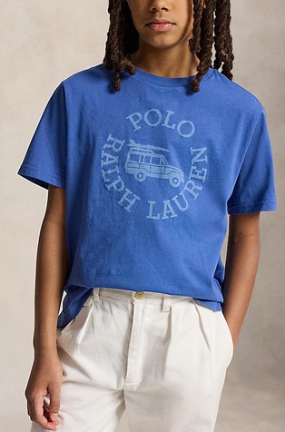 Logo majica s kratkimi rokavi iz bombažnega jerseya