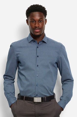 Level Five body fit vzorčasta srajca