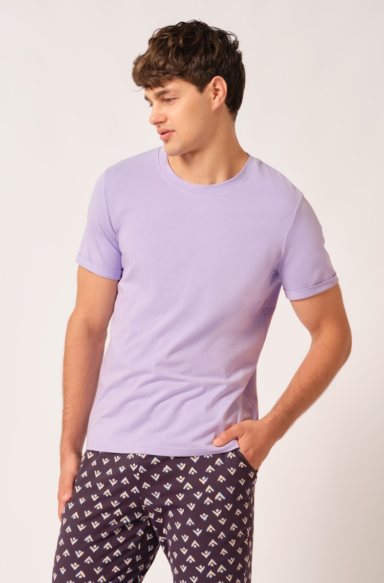 SKINY Every night in mix &amp; match zgornji del pižame s kratkimi rokavi Škrlatna - Purple 