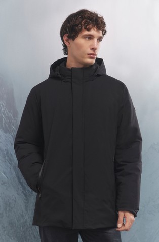 Thermal water-resistant puffer parka with hood