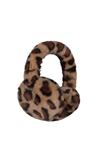 Big Fur faux-fur earmuffs with leopard print