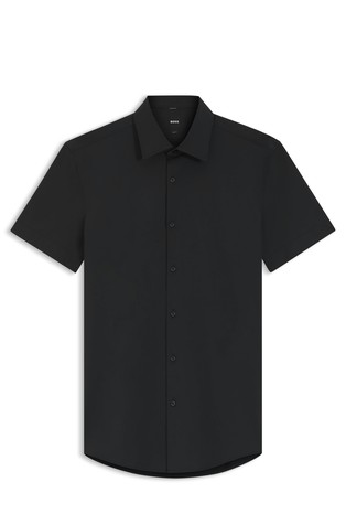 Slim-fit shirt in performance-stretch jersey