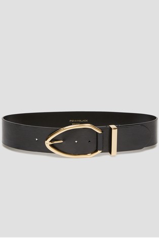 Wide leather belt