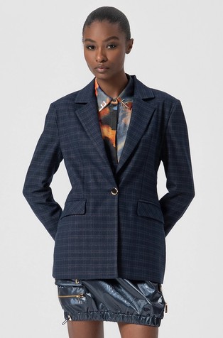 Dolg suknjič s karirastim vzorcem