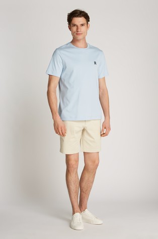 TOMMY HILFIGER Majica z vezenim TH monogramom Modra - Light Blue 3