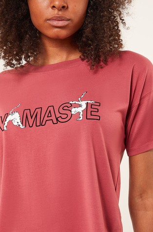 ETAM Yaron ‘namaste’ zgornji del pižame s kratkimi rokavi Roza - Plum 3