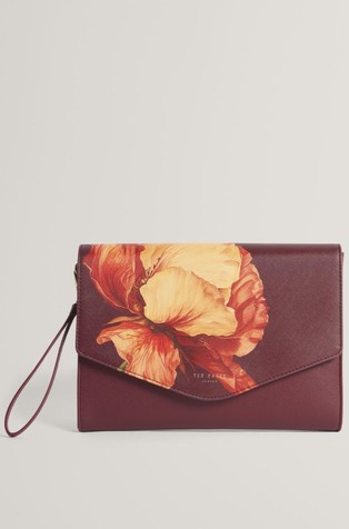 Pisemska torbica z natisnjenim cvetom