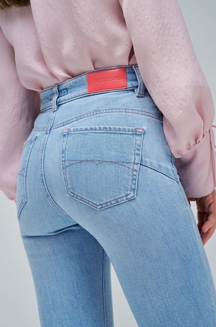 SALSA JEANS Faith Push In cropped slim fit jeans hlače Modra - Blue 5