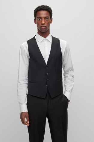 Slim fit telovnik iz volnene mešanice