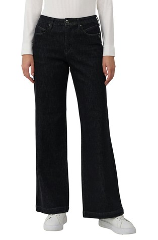 High rise jeans with wide legs