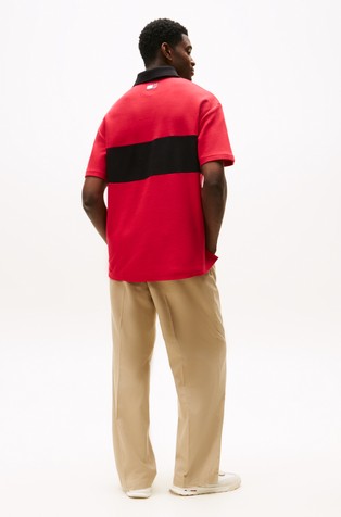 TOMMY HILFIGER TH x F1 MOVIE Relaxed Logo Polo Shirt Red 2