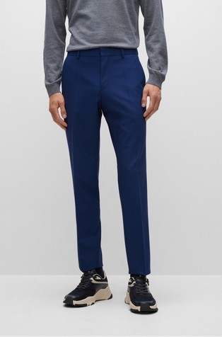 Slim-fit trousers in stretch virgin wool