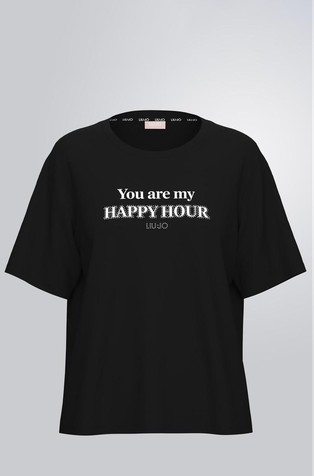 Majica z napisom in okrasnimi kamenčki