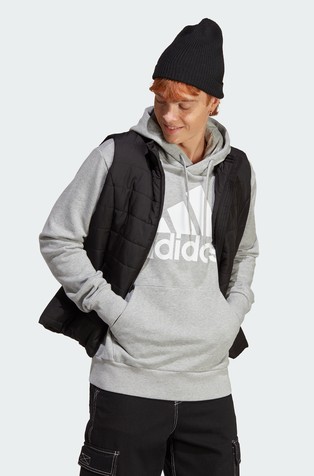 ADIDAS Essentials logo pulover s kapuco Siva - Medium Grey Heather 6