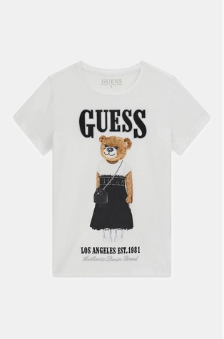 Majica s kratkimi rokavi in potiskom medvedka