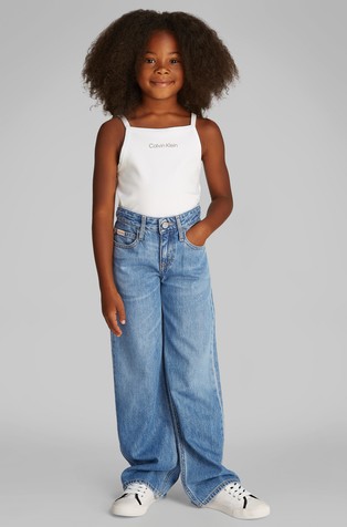 Relaxed fit jeans hlače s širokimi hlačnicami