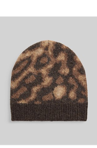 Animal-print Knit Beanie