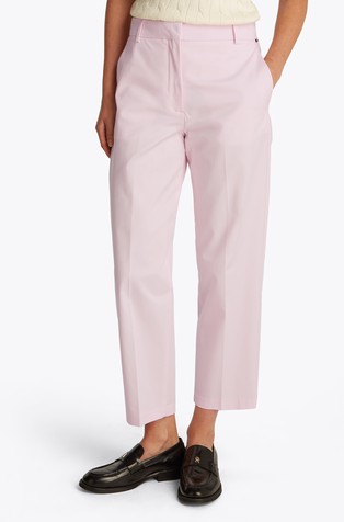 Cropped chino hlače z ravnimi hlačnicami