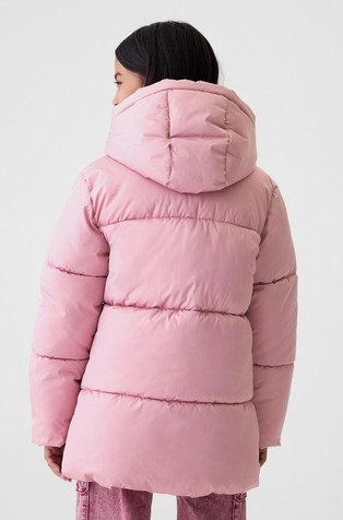 GAP Kids Recycled Heavyweight Puffer Jacket Lilas Pink 2