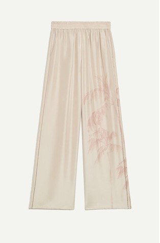 Silk trousers with print