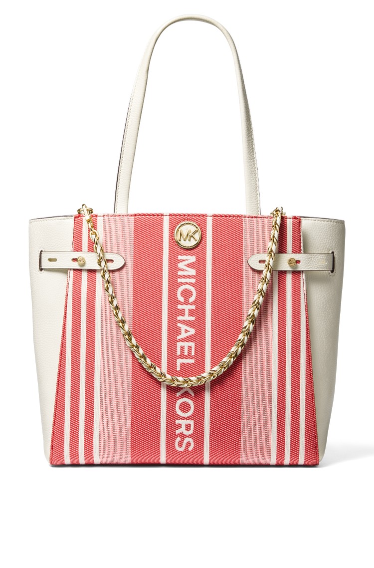 MICHAEL KORS Carmen velika logo torba Roza - Pink/White 