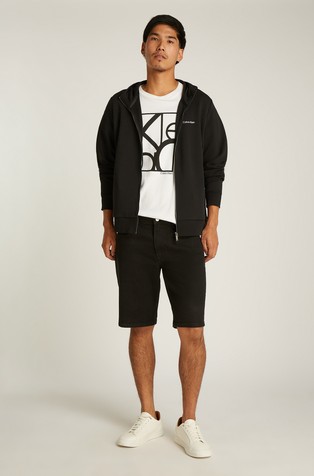 CALVIN KLEIN Jopa s kapuco in mikro logotipom Črna - Black 4