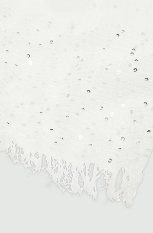 MARELLA Sequin-adorned viscose-blend stole White 2