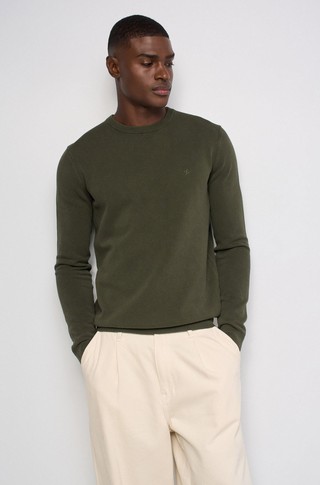 Textured knit cotton jumper