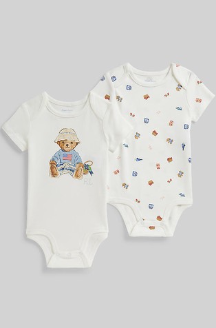 Polo Bear paket 2 bombažnih bodijev