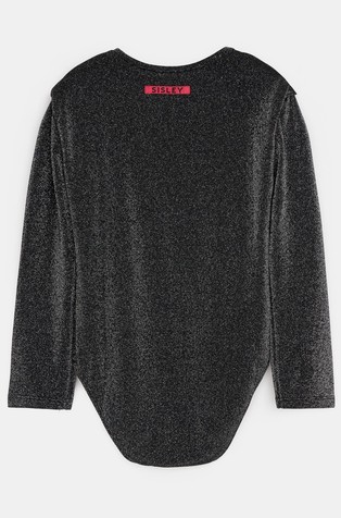 SISLEY Shimmering body with long sleeves Gray 2
