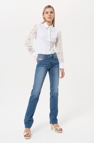 Straight fit denim jeans