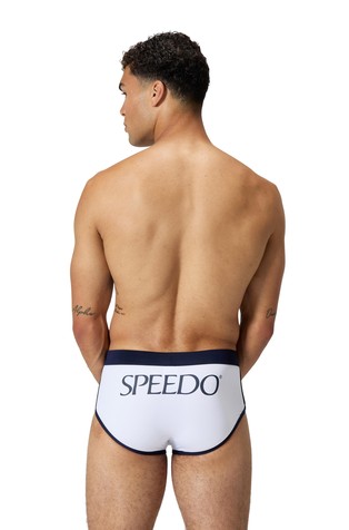 SPEEDO Logo kopalke Bela - White / Blue 3