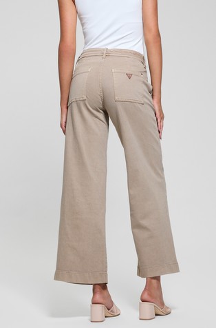 GUESS Zoya Wide-Leg Jeans Beige 3