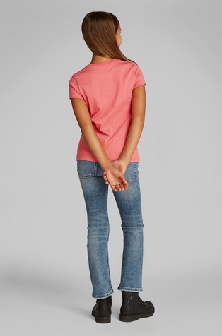CALVIN KLEIN Slim Logo T-shirt Pink 2