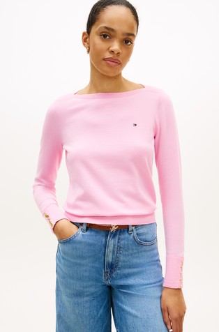 Pleten pulover iz bombažne mešanice