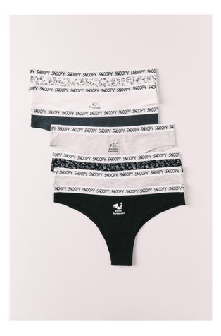 Snoopy 7-pack Brazilian panties in stretch cotton