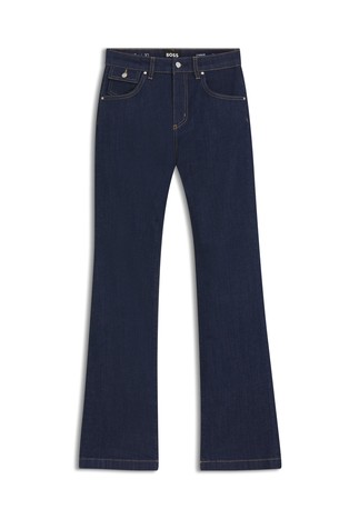 Zvončaste jeans hlače iz raztegljivega denima