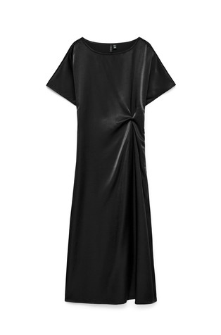 VMCHARM Satin dress with knot detail