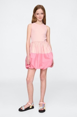 Kids Mixed Media Bubble Dress